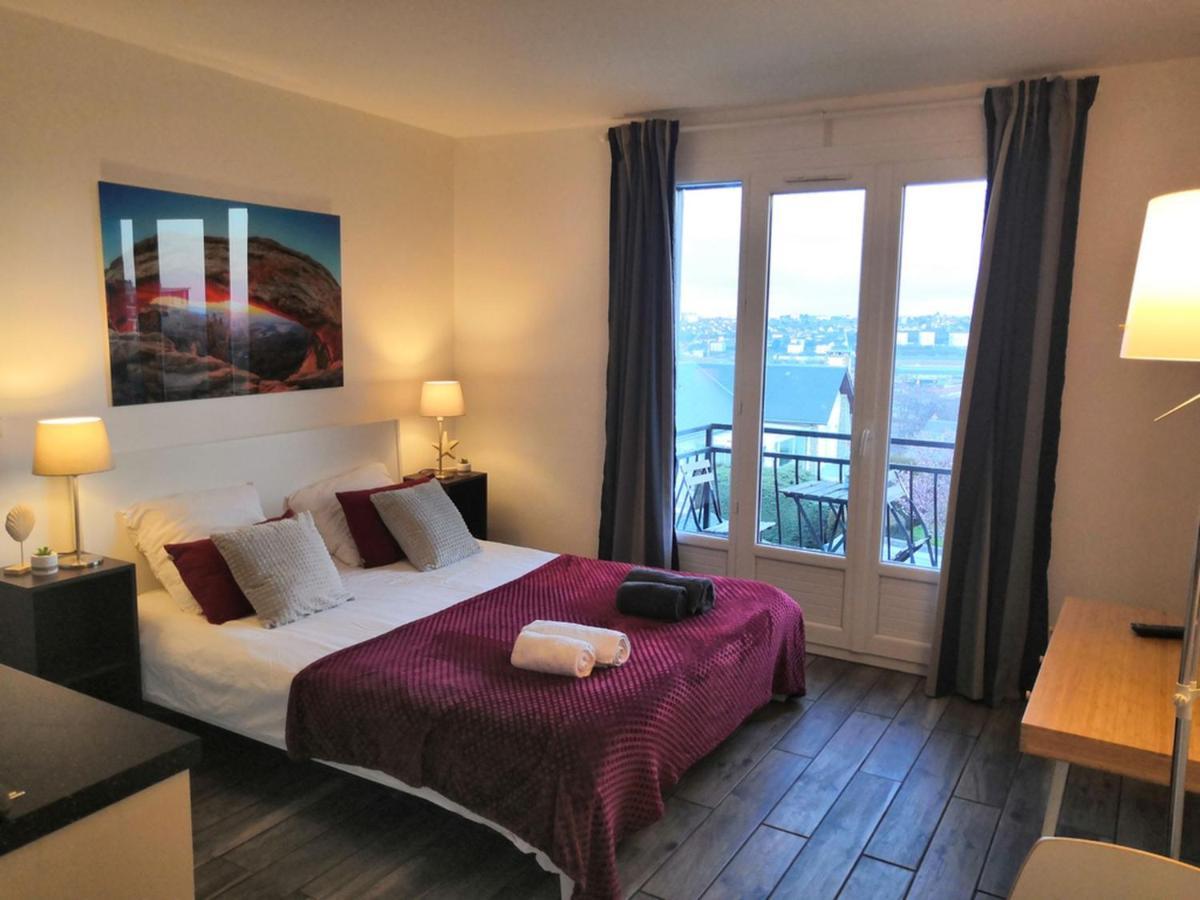 Escale Dieppe Gambetta - Appart Et Studios 2-6 Personnes Vue Ville Et Mer מראה חיצוני תמונה
